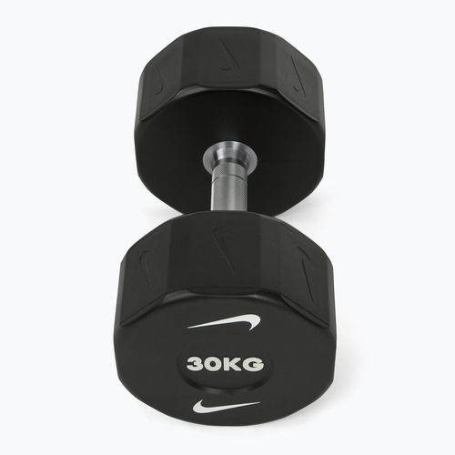Haltă cromată Nike Strength Pro Urethane Dumbbell 30 kg black/white