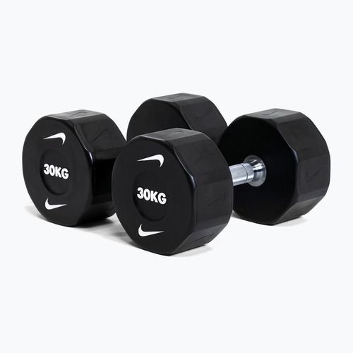 Haltă cromată Nike Strength Pro Urethane Dumbbell 30 kg black/white
