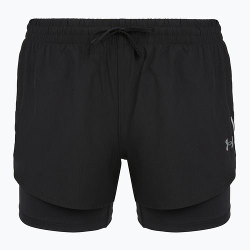 Pantaloni scurți de alergare pentru femei Under Armour Velociti Pro 4" 2N1 ultimate black/ultimate black/ultimate black
