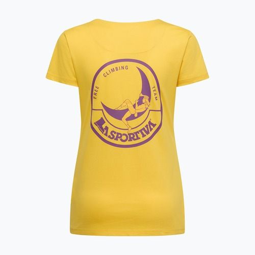 Tricou pentru femei La Sportiva Climbing on the Moon giallo/viola