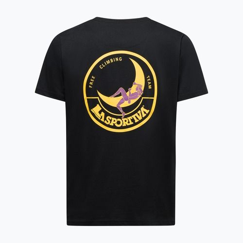 Tricou pentru bărbați La Sportiva Climbing on the Moon nero/giallo