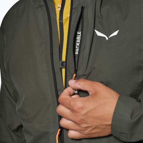 Geacă de ploaie pentru bărbați Salewa Pedroc 2 PTX 2.5 Light faded green