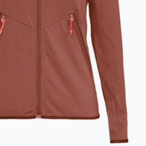 Bluză de trekking pentru femei Salewa Agner Hybrid PL/DST FZ Hoody etruscan red melange