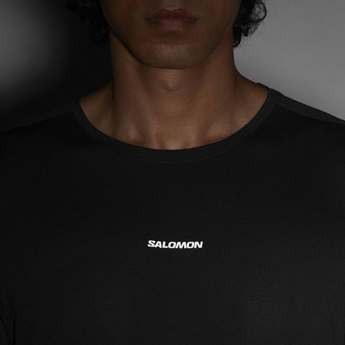 Longsleeve de alergare pentru bărbați Salomon Shakeout Core deep black