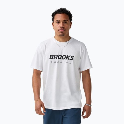 Tricou de alergare pentru bărbați Brooks Graphic white/black