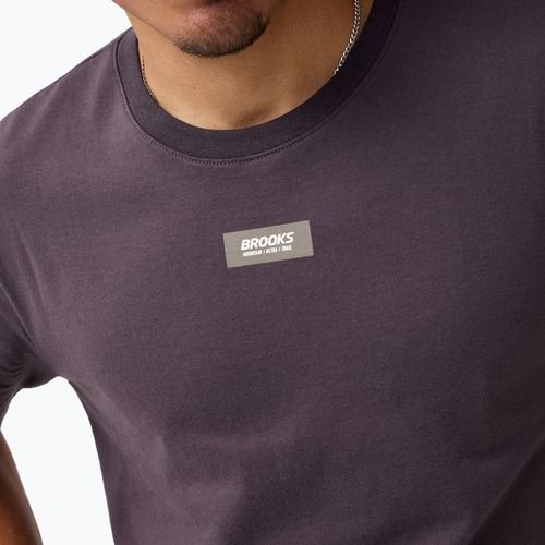 Tricou de alergare pentru bărbați Brooks Graphic dark russet/atomic blue