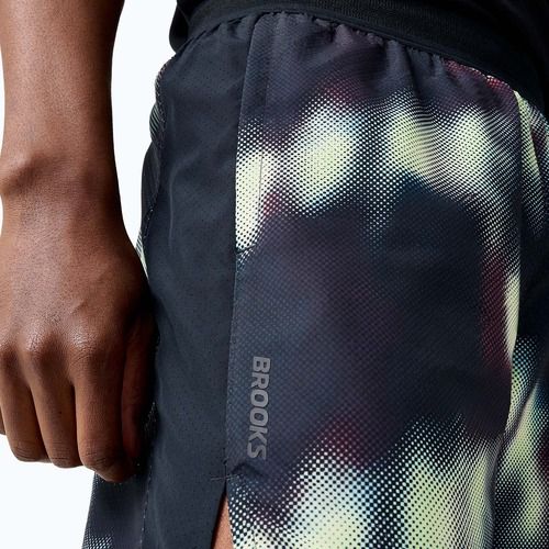 Pantaloni scurți de alergare pentru bărbați Brooks Dash Printed euphoryc black