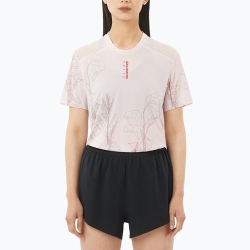 Tricou de alergare pentru femei Salomon S/Lab Ultra Tee Aop lilac ash