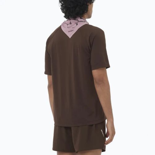 Tricou de alergare pentru bărbați Salomon Shakeout Core cofee bean