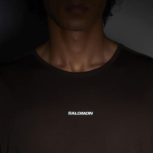 Tricou de alergare pentru bărbați Salomon Shakeout Core cofee bean