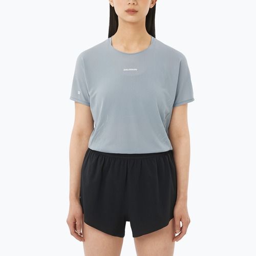 Tricou de alergare pentru femei Salomon Sense Aero SS Tee GFX trade winds