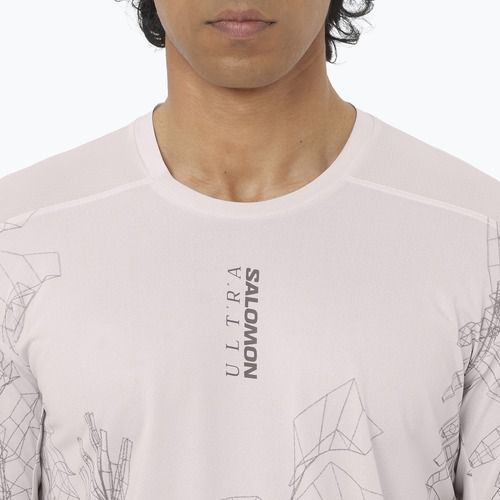 Tricou de alergare pentru bărbați Salomon S/Lab Ultra Tee Aop lilac ash