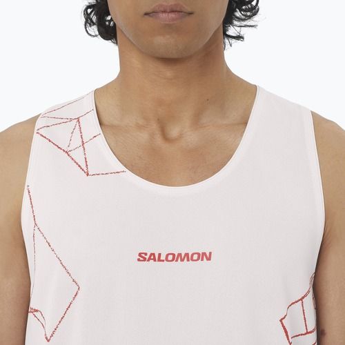 Tricou de alergare pentru bărbați Salomon S/Lab Speed Tee lilac ash/fiery red