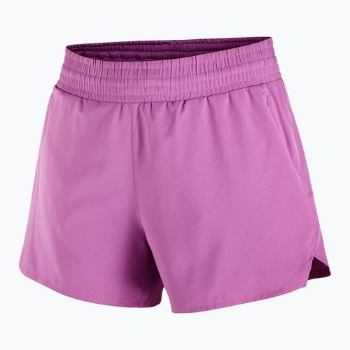 Pantaloni scurți de alergare pentru femei Salomon Shakeout Core 2IN1 4 "iris orchid"