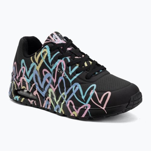 Încălțăminte pentru femei SKECHERS JGoldcrown Uno Spread The Love black
