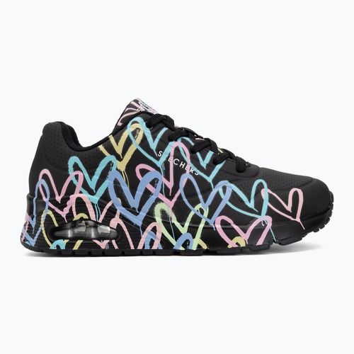 Încălțăminte pentru femei SKECHERS JGoldcrown Uno Spread The Love black