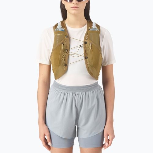 Vestă de alergare Salomon Active Skin 12 Set brilliant olive/willow