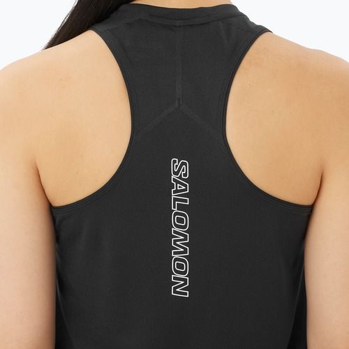 Tricou de alergare pentru femei Salomon Sense Aero Short Tank deep black
