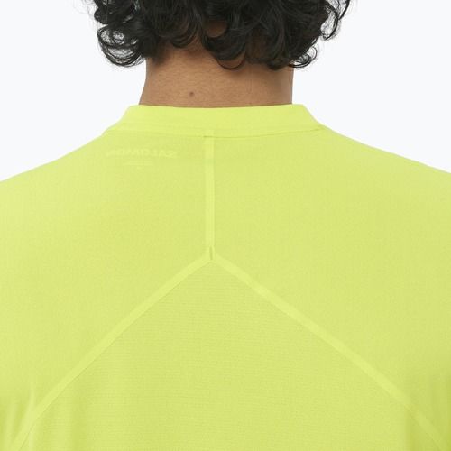 Tricou de alergare pentru bărbați Salomon Sense Aero SS Tee GFX acid lime