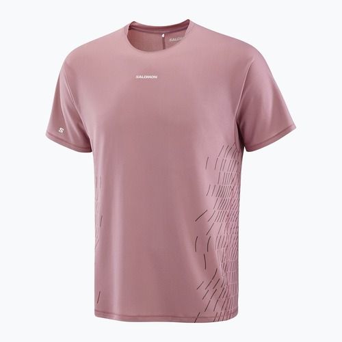 Tricou de alergare pentru bărbați Salomon Sense Aero SS Tee GFX dusky orchid