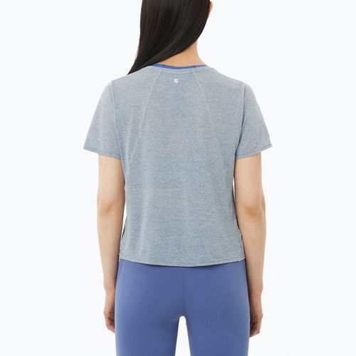 Tricou de alergare pentru femei Salomon Shakeout Air Cropp trade winds