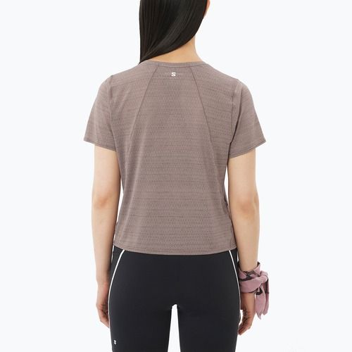 Tricou de alergare pentru femei Salomon Shakeout Air Cropp iron