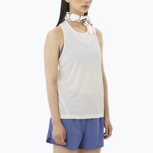 Tricou de alergare pentru femei Salomon Shakeout Core Tank whisper white