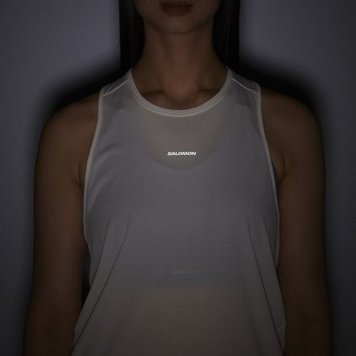 Tricou de alergare pentru femei Salomon Shakeout Core Tank whisper white