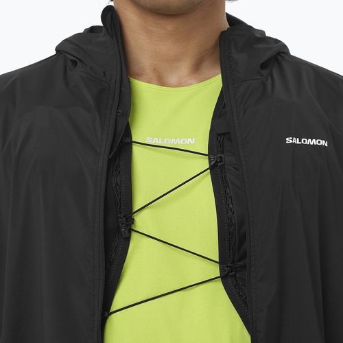 Geacă de alergare pentru bărbați Salomon Sense Aero Wind black