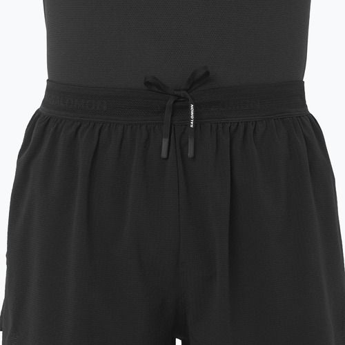 Pantaloni scurți de alergare pentru bărbați Salomon Aero SPLT 3" deep black
