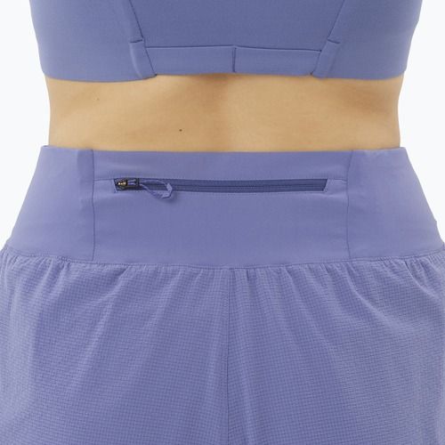 Pantaloni scurți de alergare pentru femei Salomon Sense Aero Stow 4" marlin