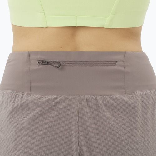 Pantaloni scurți de alergare pentru femei Salomon Sense Aero Stow 4" iron