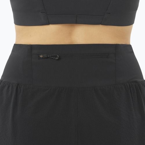 Pantaloni scurți de alergare pentru femei Salomon Sense Aero Stow 4" deep black
