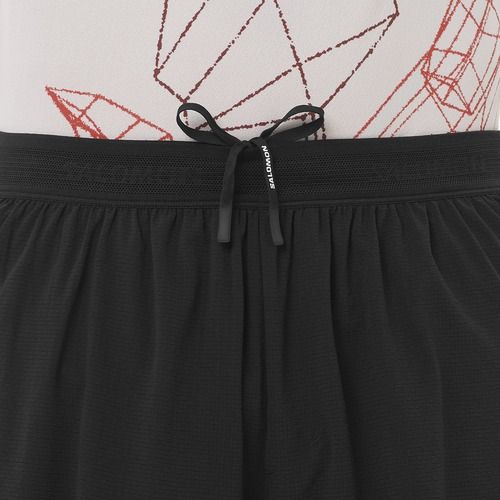 Pantaloni scurți de alergare pentru bărbați Salomon Sense Aero Stow 5" deep black