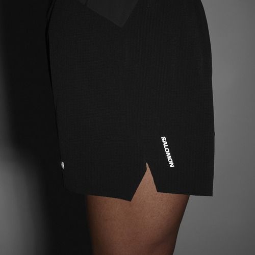 Pantaloni scurți de alergare pentru bărbați Salomon Sense Aero Stow 5" deep black