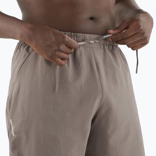 Pantaloni scurți de alergare pentru bărbați Salomon Shakeout Core 2IN1 7" No Liner iron