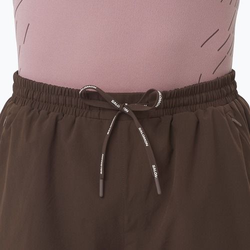 Pantaloni scurți de alergare pentru bărbați Salomon SHAKEout Core 5" coffe bean