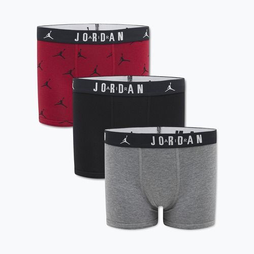 Boxeri pentru copii  Jordan JHB Flight Cotton Essential 3 pairs gym red