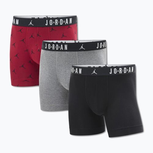 Boxeri pentru bărbați  Jordan JHM Flight Cotton Essential 3 pairs gym red