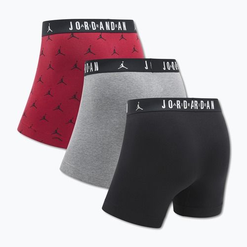 Boxeri pentru bărbați Nike Jordan JHM Flight Cotton Essential 3 perechi gym red