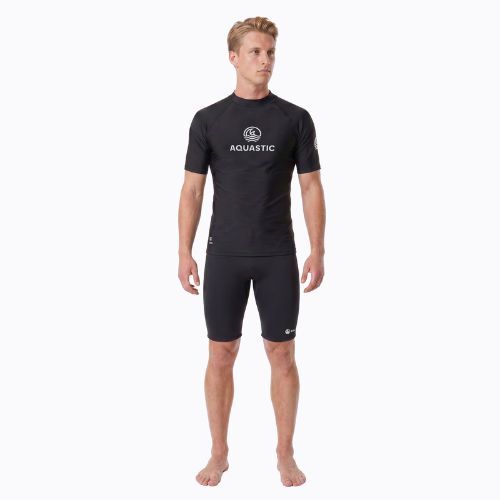 Tricou pentru bărbați AQUASTIC Rimos UV 50+ UPF black