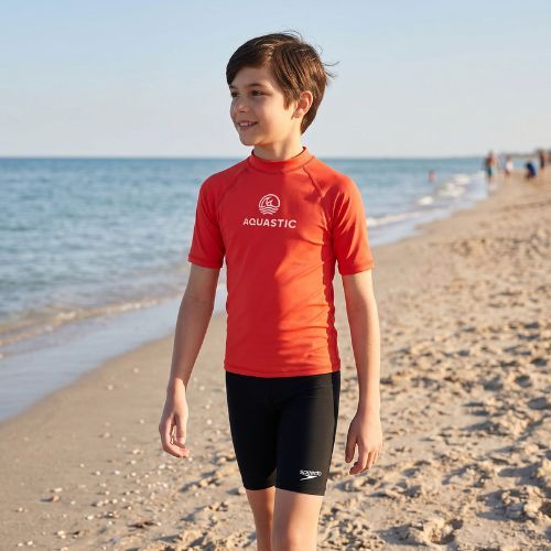 Tricou pentru copii AQUASTIC Rimos UV 50+ UPF orange