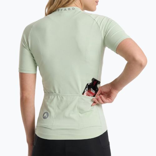 Tricou de ciclism pentru femei ATTABO TEVRA cu fermoar scurt, culoare mentă
