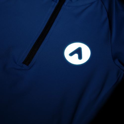 Tricou de ciclism pentru copii ATTABO TEVRA JR cu fermoar scurt albastru