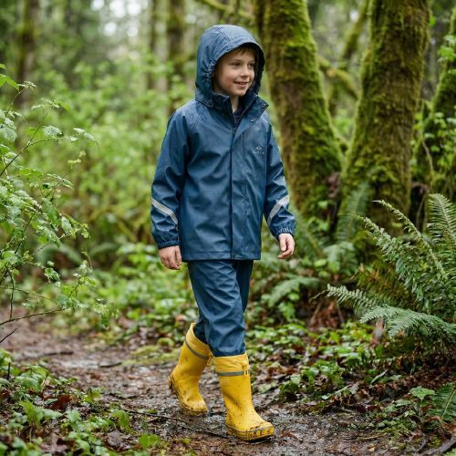 Cizme de cauciuc pentru copii KADVA PuddleProof JR cu elemente reflectorizante galben