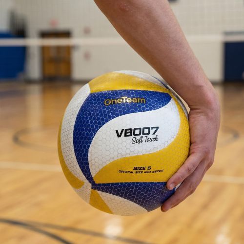 Minge de volei OneTeam VB007 yellow/blue/white size 5
