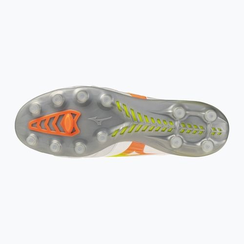 Încălțăminte de fotbal Mizuno Monarcida Neo III Elite FG white/evening primrose/lava orange