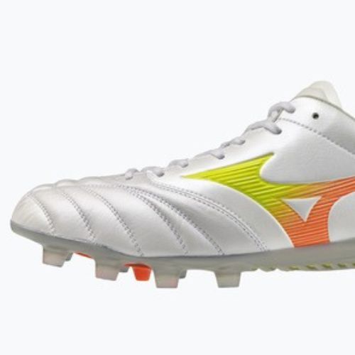 Încălțăminte de fotbal Mizuno Monarcida Neo III Elite FG white/evening primrose/lava orange