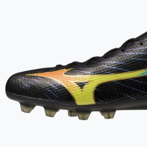 Încălțăminte de fotbal Mizuno Alfa III Elite FG black/lava orange/evening primrose