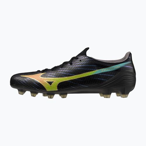 Încălțăminte de fotbal Mizuno Alpha III Japan FG black/lava orange/evening primrose